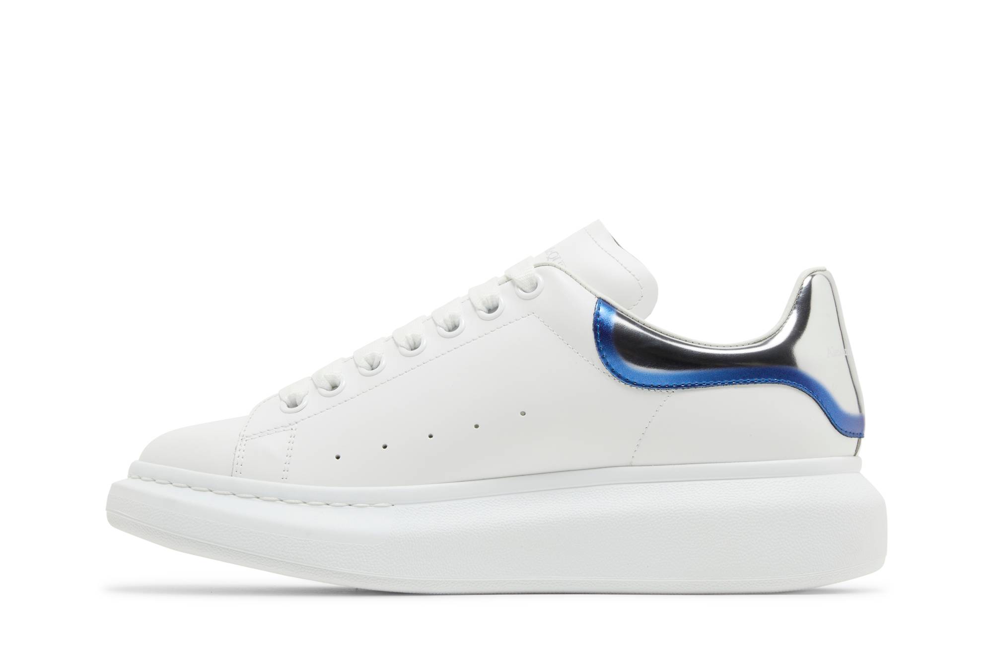 Lookbook Alexander McQueen Sneaker Ukuran Besar 'Putih Perak Biru' 750335WIDJN8711
