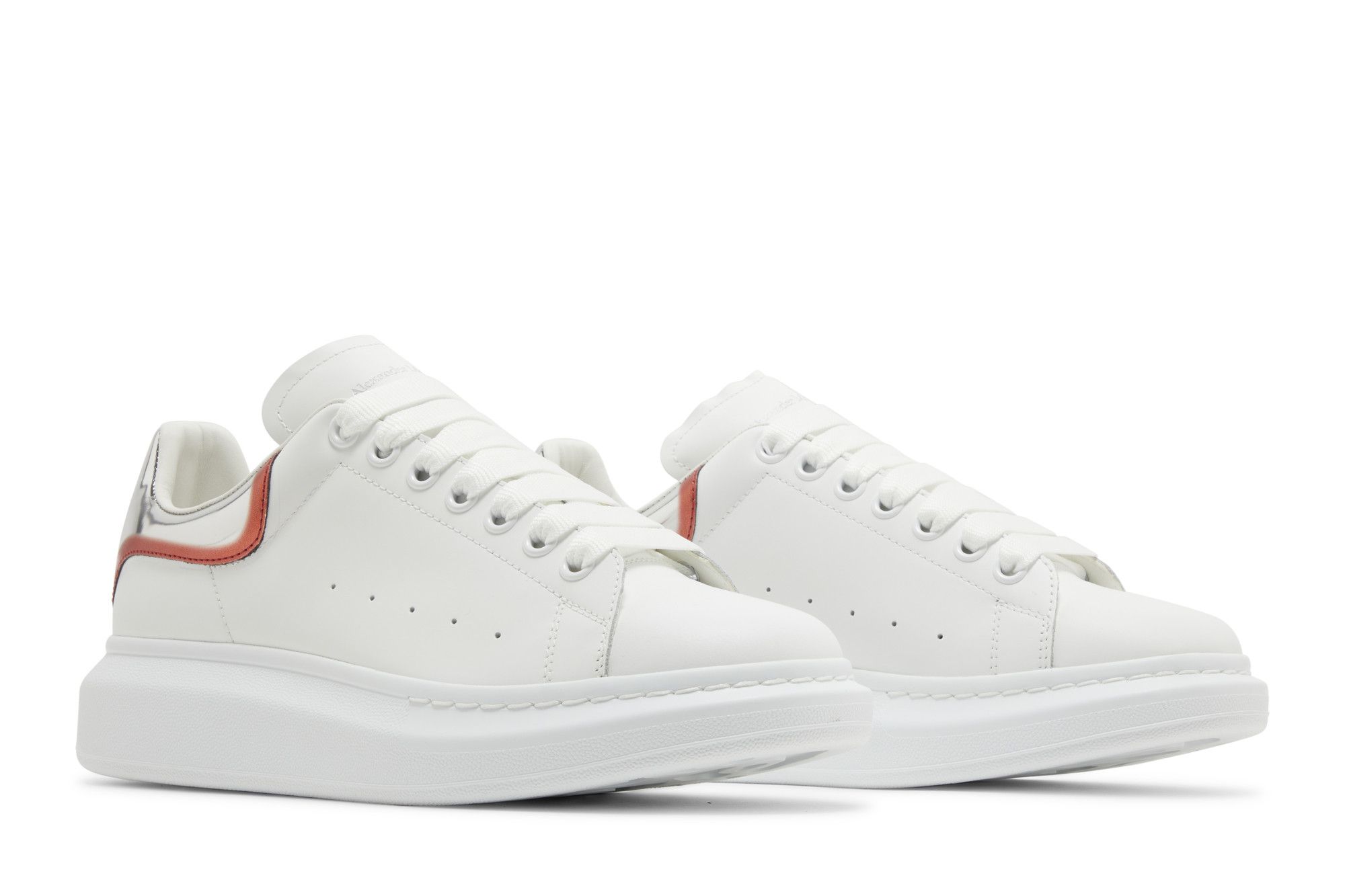 Sizing Alexander McQueen Oversized Sneaker ''Wit Zilver Lust Rood'' 750335WIDJN9174