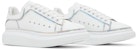 Alexander McQueen Sneaker 'White Silver' Besar Putih Perak 645868-WIBNV-9989