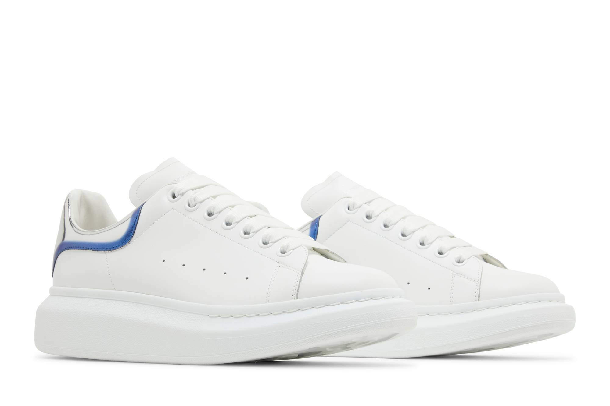 Cheap Alexander McQueen Sneaker Ukuran Besar 'Putih Perak Biru' 750335WIDJN8711