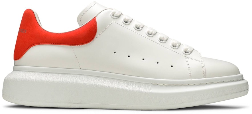 Alexander mcqueen sneakers orange 2025 and white