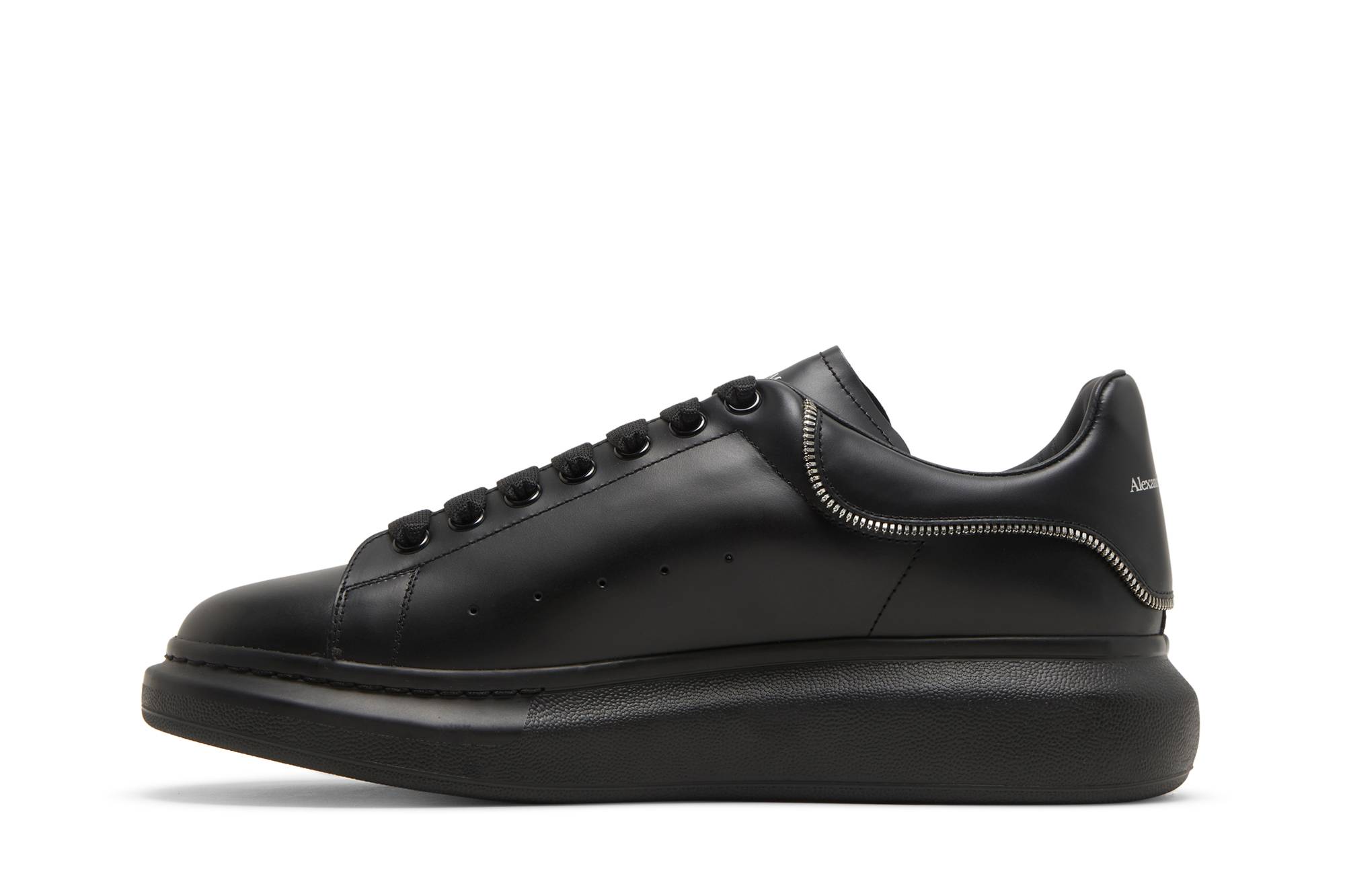 Lookbook Alexander McQueen Sneaker Oversized 'Zipper Tooth Hitam Perak' 688521WIB9P1081