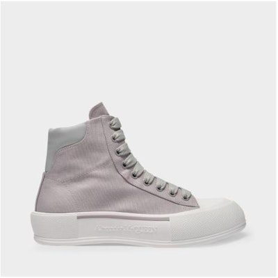 Alexander McQueen Deck Plimsoll High 'Abu-abu' 667816W4MVH1497 Order Alexander McQueen Deck Plimsoll High 'Abu-abu' 667816W4MVH1497