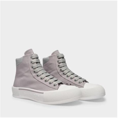 Alexander McQueen Deck Plimsoll High 'Abu-abu' 667816W4MVH1497 Lookbook Alexander McQueen Deck Plimsoll High 'Abu-abu' 667816W4MVH1497
