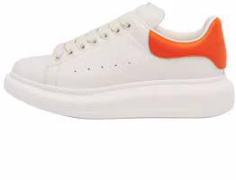 Alexander McQueen Oversized White Orange Sneakers Casual Leather Shoes. 553680WIACV9072 Alexander McQueen Oversized White Orange Sneakers Casual Leather Shoes. 553680WIACV9072