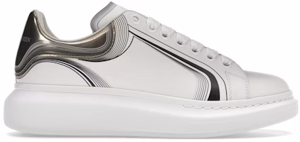 Alexander McQueen Oversized White Silver 750336WIDJP8834 Alexander McQueen Oversized White Silver 750336WIDJP8834