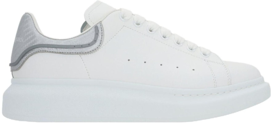Alexander McQueen Oversized White Silver Metallic 735770WICYU9071 Order Alexander McQueen Oversized White Silver Metallic 735770WICYU9071