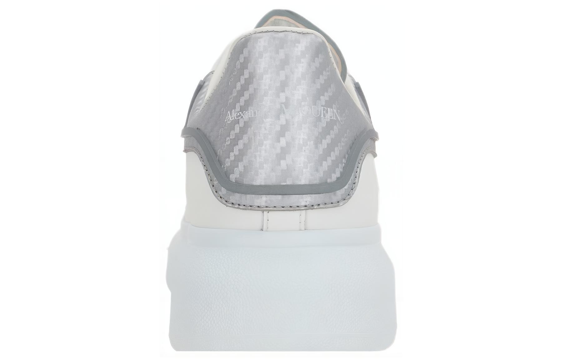 Shop Alexander McQueen Oversized Putih Perak Metalik 735770WICYU9071