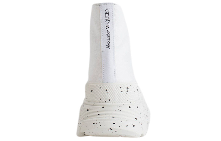 Alexander McQueen Paint Tread Slick High Sneakers 'White Black' 圖 5