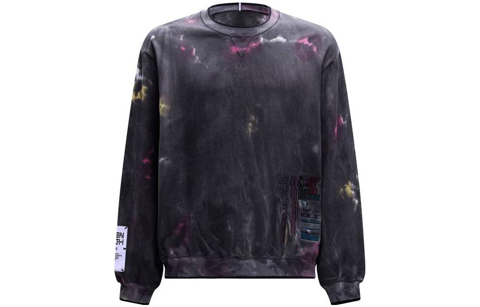 Alexander McQueen Patchwork Colorblock Crewneck Sweatshirt Black () 649796-RQT49-1111