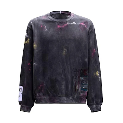 Alexander McQueen Patchwork Colorblock Crewneck Sweatshirt Black () 649796-RQT49-1111
