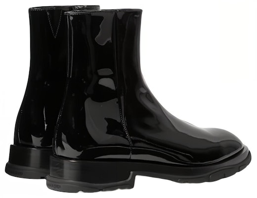 Alexander McQueen Patent-leather Ankle Boots 'Black' 682816WIA391000 Shop Alexander McQueen Patent-leather Ankle Boots 'Black' 682816WIA391000