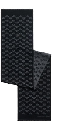 亞歷山大麥昆黑色格紋羊毛圍巾 配件 7802994617Q1061 Shop 亞歷山大麥昆黑色格紋羊毛圍巾 配件 7802994617Q1061