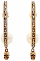 Lookbook Alexander McQueen Pearl Skull Earrings in Antique Gold. 667546J160Z4039