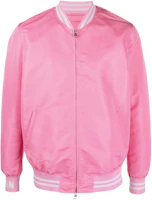 Alexander McQueen Pink Zip-Up Bomber Jacket with Baseball Collar 717675-QUR77-5002 Alexander McQueen Pink Zip-Up Bomber Jacket with Baseball Collar 717675-QUR77-5002