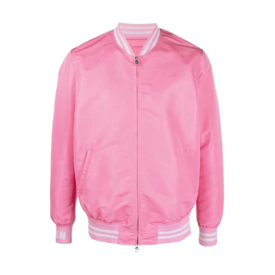 Alexander McQueen Pink Zip-Up Bomber Jacket with Baseball Collar 717675-QUR77-5002