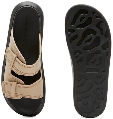 Alexander McQueen 亞歷山大·麥昆 圓頭 厚底 一字拖鞋 男款 黑色 Shop Alexander McQueen 亞歷山大·麥昆 圓頭 厚底 一字拖鞋 男款 黑色