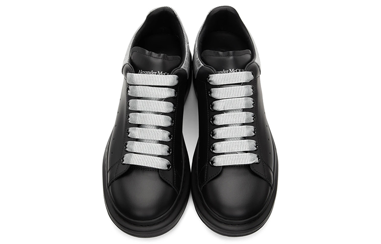 Lookbook Alexander McQueen Platform Sneaker 'Black Croc-Tail' Hitam Croco Belakang 553680WIA4A1081