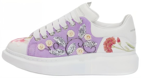 알렉산더 맥퀸 화이트 퍼플 자수 플랫폼 스니커즈 462218WHJIL9041 Buy 알렉산더 맥퀸 화이트 퍼플 자수 플랫폼 스니커즈 462218WHJIL9041