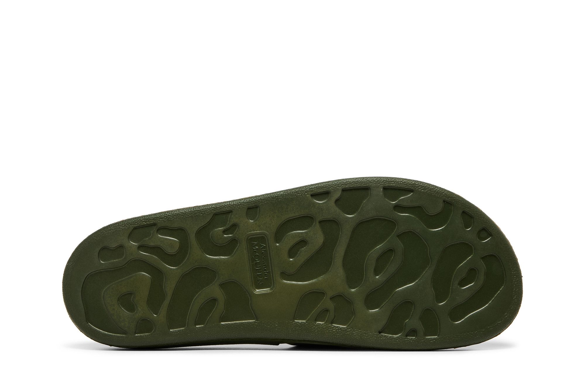 Shop Alexander McQueen Pool Slide 'Forest Green' 663564W4QS03106