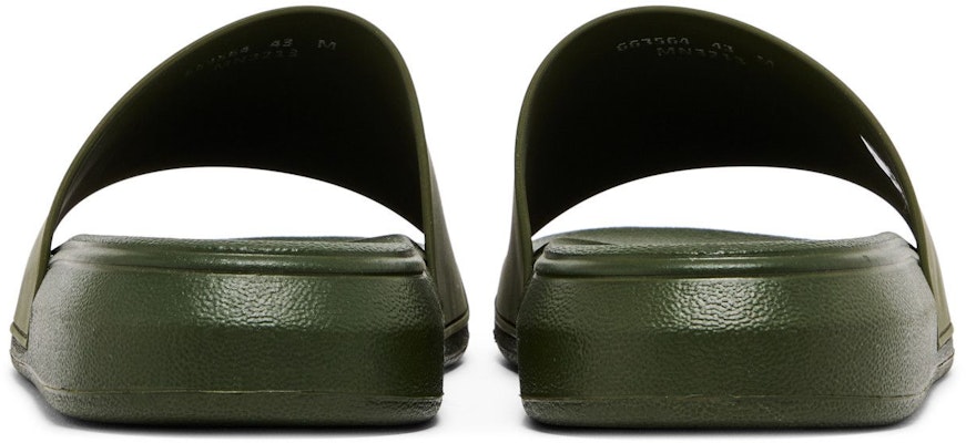 Alexander McQueen Pool Slide 'Forest Green' 663564W4QS03106 Details for Alexander McQueen Pool Slide 'Forest Green' 663564W4QS03106