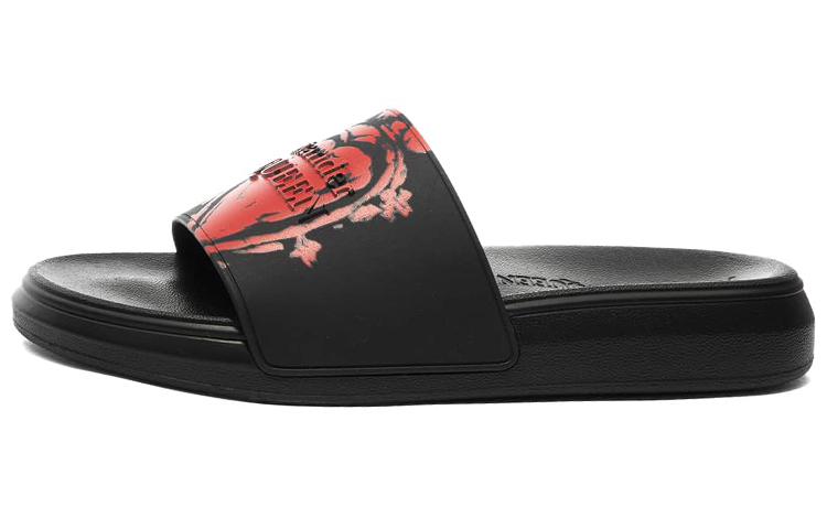 Alexander McQueen Pool Slide 'Heart Logo - Black' 667807-W4QS1-1037