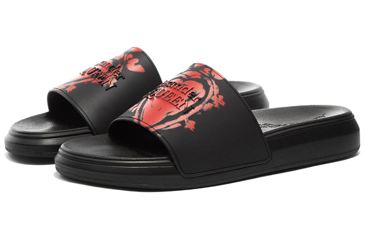 Order アレキサンダー・マックイーン ハートロゴ プールスライド (黒) 667807-W4QS1-1037