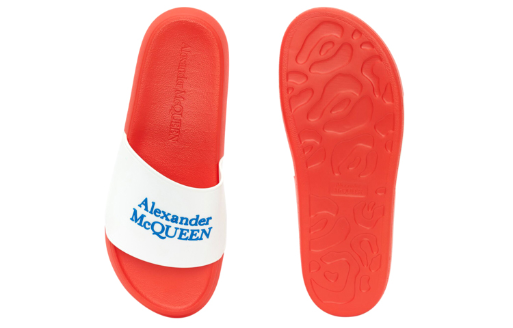 Purchase Alexander McQueen Pool Slide Electric Blue 663564W4QS09124