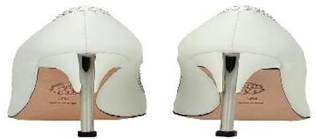 Tacones Alexander McQueen 'Cuero Blanco' 559906WHS4I9268 1