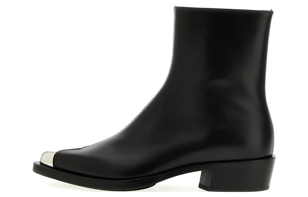 Alexander McQueen Punk Boot 'Black Silver' 711114-WIDY1-1081