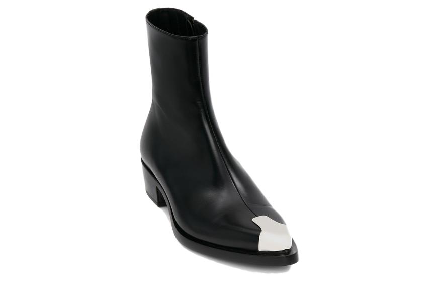 Shop Bottes Alexander McQueen Punk ''Noir Argent'' 711114-WIDY1-1081
