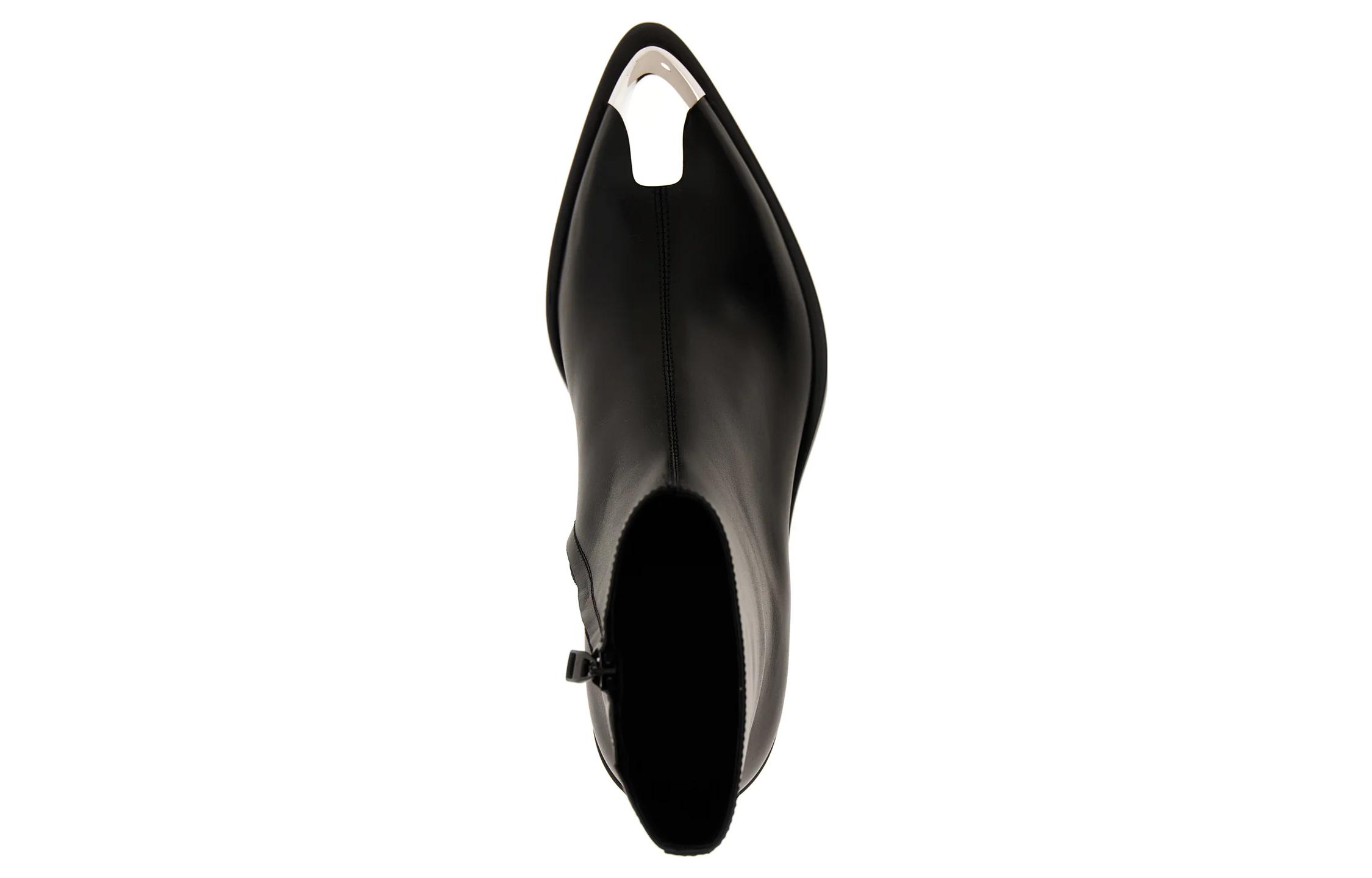 Details for Bottes Alexander McQueen Punk ''Noir Argent'' 711114-WIDY1-1081