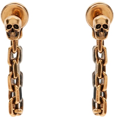 Anting-anting Alexander McQueen Punk Stud Skull Rantai Emas Uniseks 734761-J160Z-1334 Shop Anting-anting Alexander McQueen Punk Stud Skull Rantai Emas Uniseks 734761-J160Z-1334