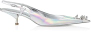 Buy Alexander McQueen Punkstud Kasut Tumit Kulit 'Perak' 6971278258Silver