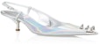 Alexander McQueen Punkstud Kasut Tumit Kulit 'Perak' 6971278258Silver