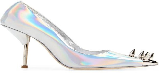 亞歷山大·麥昆 釘飾皮革高跟鞋,銀色 高跟鞋697126W4T748258 Silver 27 Buy 亞歷山大·麥昆 釘飾皮革高跟鞋,銀色 高跟鞋697126W4T748258 Silver 27