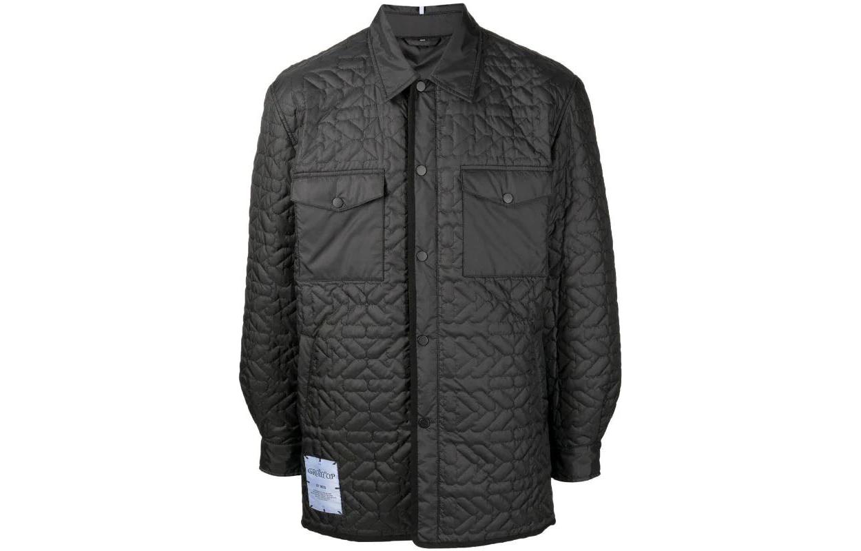 Alexander McQueen Quilted Chest Pocket Overshirt Jacket Black 677953-RSA09-1000