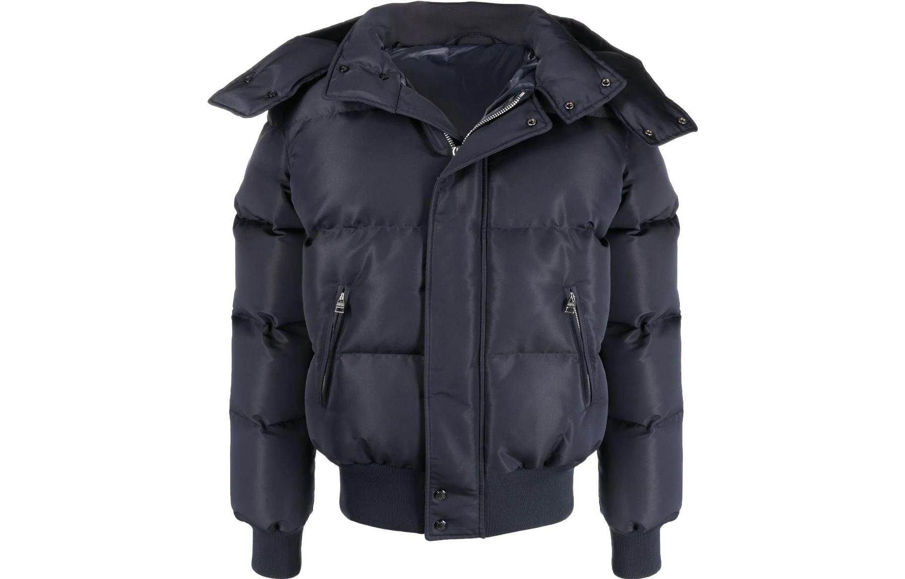 Alexander McQueen Quilted Letter Print Zip-Up Hooded Jacket 705144QTZ190903