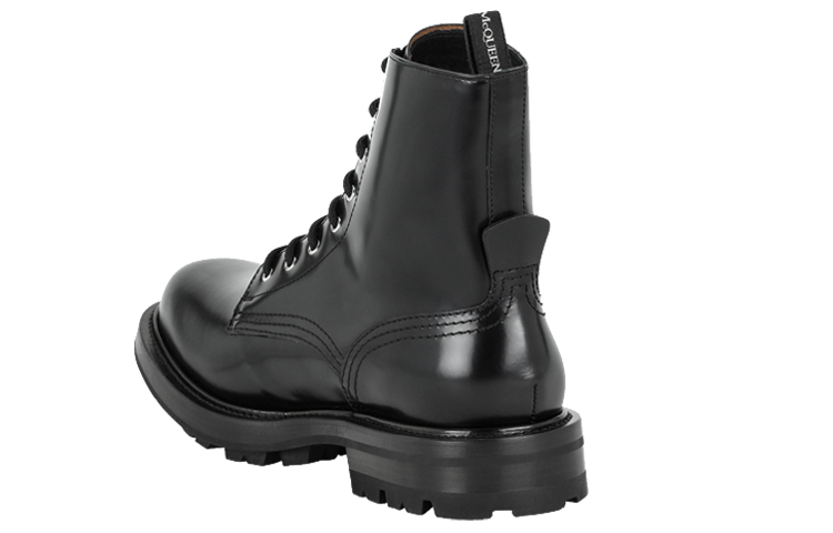 Order 알렉산더 맥퀸 레트로 블랙 마틴 부츠 (Alexander McQueen Retro Black Martin Boots) 651621WHZ806090