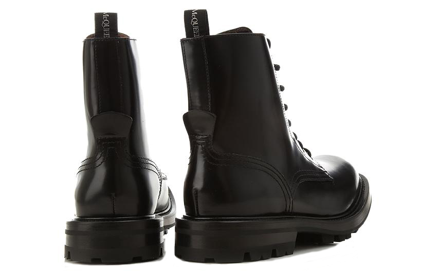 Purchase 알렉산더 맥퀸 레트로 블랙 마틴 부츠 (Alexander McQueen Retro Black Martin Boots) 651621WHZ806090