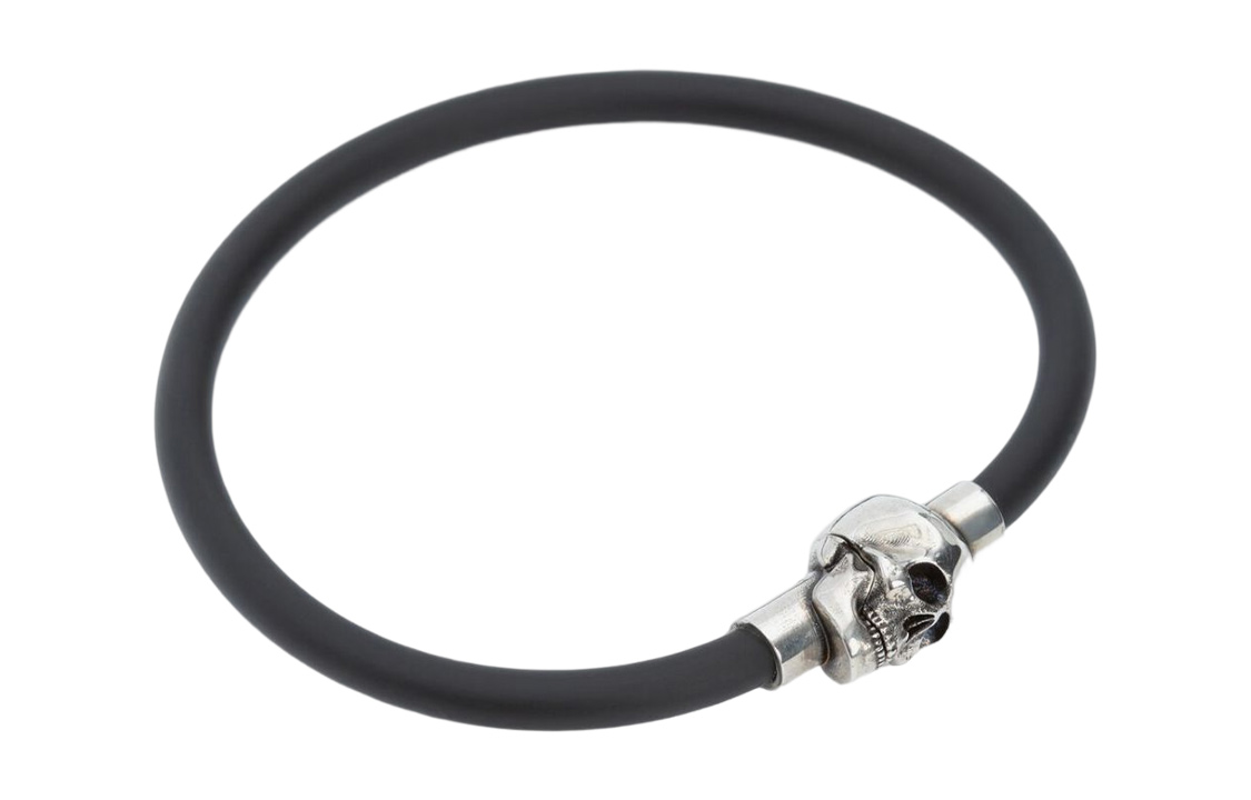 Lookbook 알렉산더 맥퀸 레트로 스컬 패션 고무 팔찌 액세서리 7058461AAIK8560