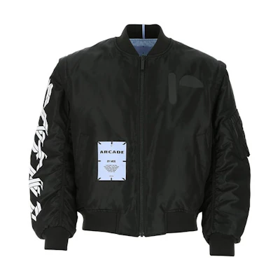 Alexander McQueen Rollercoaster Print Arcade Jacket Black 628299-RPQ19-1000