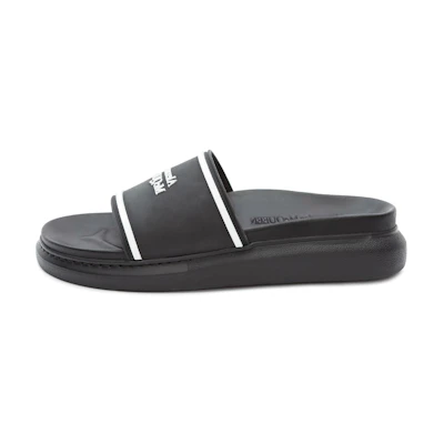 Alexander McQueen Rubber Hybrid Sandal 'Black White'