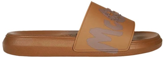 Alexander McQueen Rubber Pool Slide 'Graffiti - Brown' 682490W4QS32294 Alexander McQueen Rubber Pool Slide 'Graffiti - Brown' 682490W4QS32294