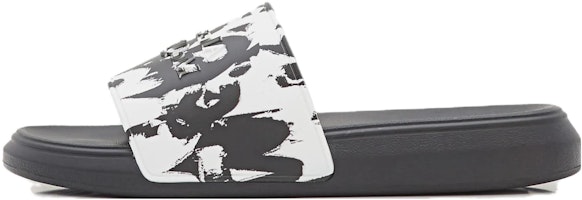 Alexander McQueen Rubber Pool Slide 'Graffiti - White Black' 705089-W4QS8-9061 Alexander McQueen Rubber Pool Slide 'Graffiti - White Black' 705089-W4QS8-9061