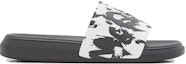 Order 亚历山大麦昆涂鸦黑白橡胶拖鞋 705089-W4QS8-9061