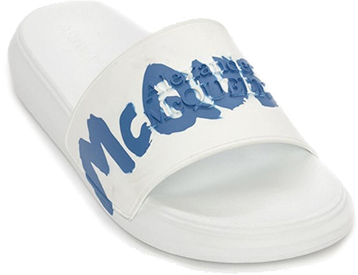 Sandal Karet Alexander McQueen 'Graffiti - Putih Biru Danau' 682490-W4QS3-9449 Lookbook Sandal Karet Alexander McQueen 'Graffiti - Putih Biru Danau' 682490-W4QS3-9449