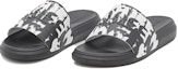 Lookbook 亚历山大麦昆涂鸦黑白橡胶拖鞋 705089-W4QS8-9061