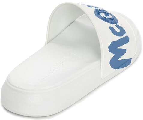 Sandal Karet Alexander McQueen 'Graffiti - Putih Biru Danau' 682490-W4QS3-9449 Shop Sandal Karet Alexander McQueen 'Graffiti - Putih Biru Danau' 682490-W4QS3-9449