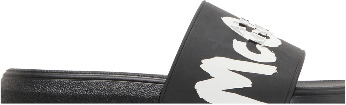 亞歷山大·麥昆 橡膠 平底 圓頭 時尚涼拖 男款 黑色 Order 亞歷山大·麥昆 橡膠 平底 圓頭 時尚涼拖 男款 黑色